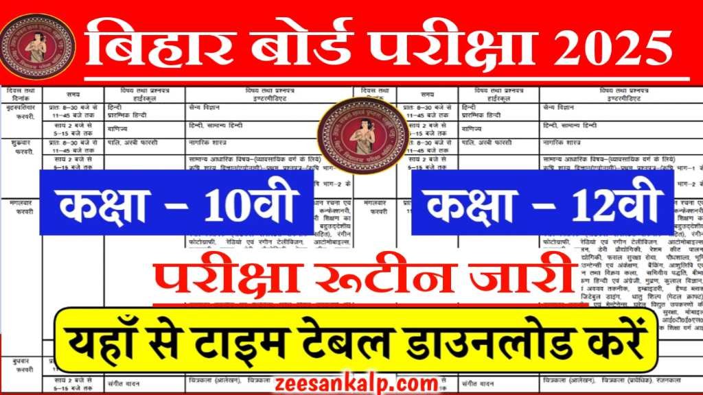 Bihar Board 10th 12th Time Table Jari 2025: मैट्रिक इंटर परीक्षा तिथि जारी- यहाँ से देखें