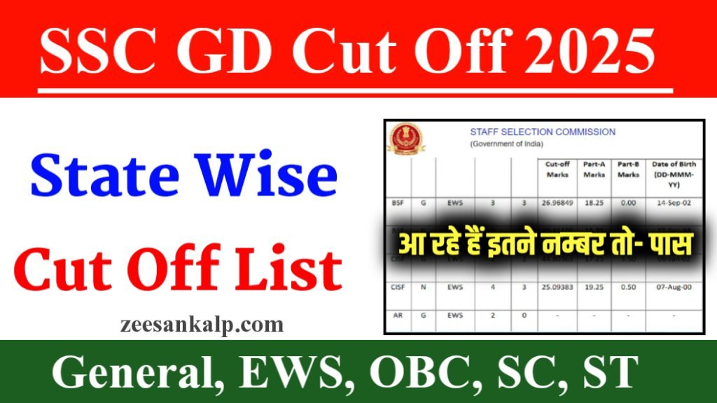 SSC GD Cut Off 2025: एसएससी जीडी Gen, OBC, SC, ST कट ऑफ और पासिंग मार्क्स- जानें पूरी जानकारी 