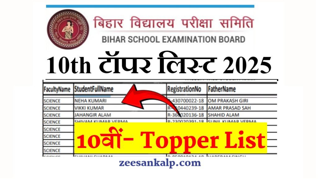 Bihar Board 10th Topper List PDF 2025: बिहार बोर्ड इंटर टॉपर लिस्ट- यहाँ से देखें