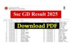 SSC GD Result Download 2025
